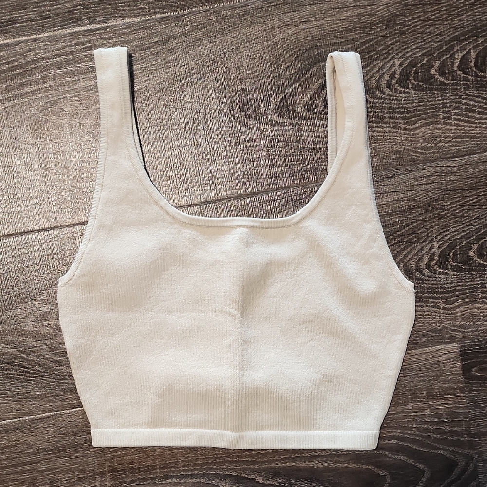 Babaton Sculpt Knit Squareneck Cropped Tank